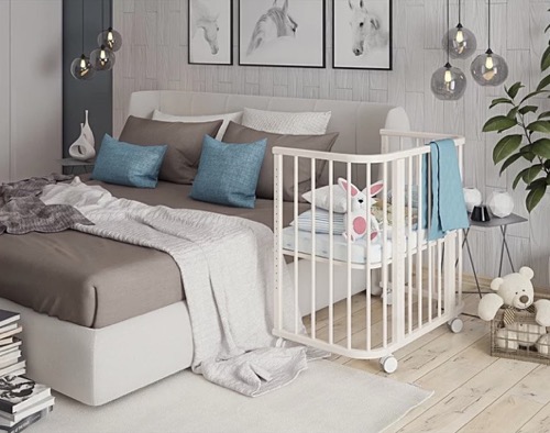 Приставная кроватка для новорожденного
