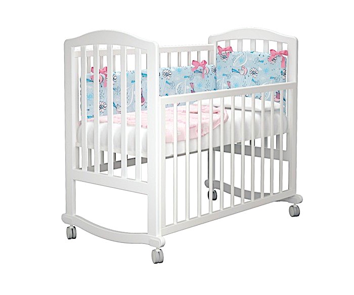 Кроватка для новорожденных на колесиках Piccolo Milano
