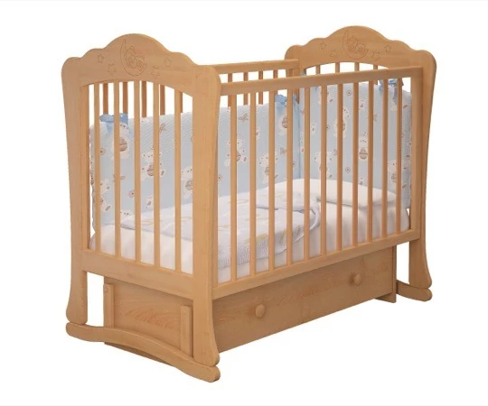 Купить детскую кроватку Amalia - Амалия для Новорожденного на дуге качалке СПб в интернет магазине Piccolo цвет бук