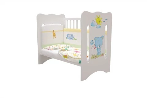 Белую детскую кроватку для новорожденных Laluca Ruslana (Лалюка Руслана)