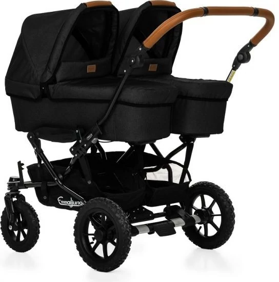 Emmaljunga DOUBLE VIKING 735, Outdoor Black 2в1 детская коляска для двойни