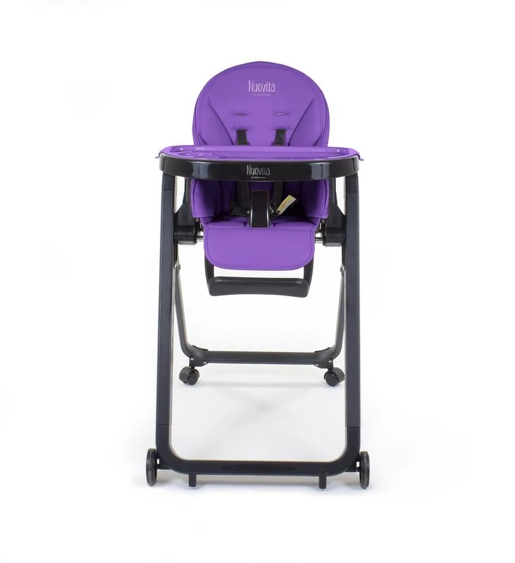 Детский стул для кормления Nuovita Futuro Senso Viola, фиолетовый на черных ножках