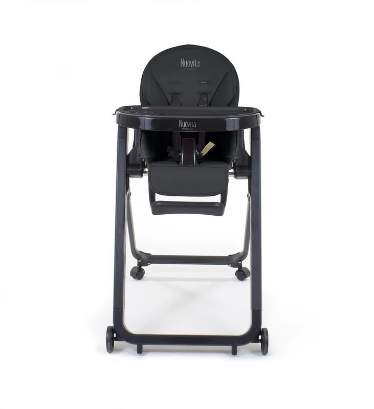 Детский стул для кормления Nuovita Futuro Senso Nero, черный на черных ножках