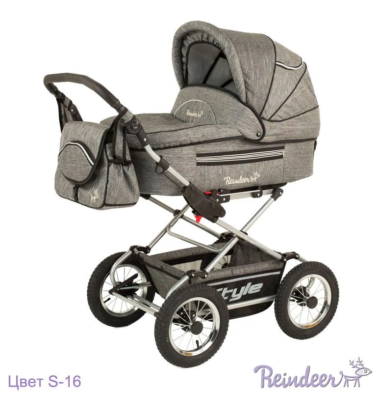 Детская коляска Reindeer Style Len 2 в 1, классическая рама, цвет Silver S16201