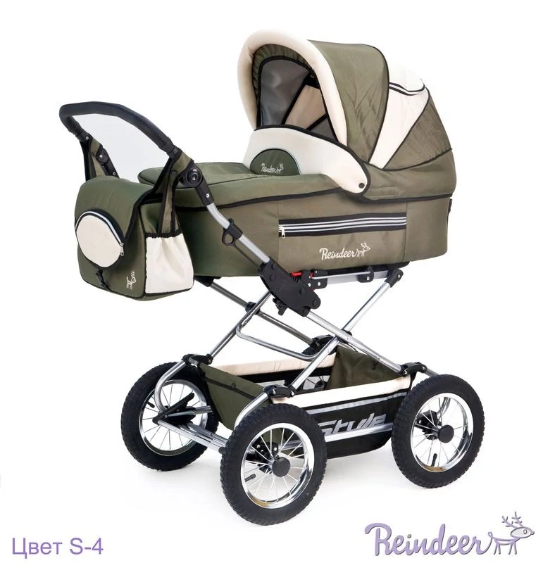 Детская коляска Reindeer Style 2 в 1, классическая рама, цвет Olive&Beige S4201