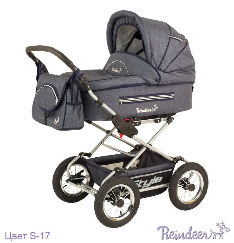 Детская коляска Reindeer Style Len 3 в 1, классическая рама, цвет Gray (серый) S17201
