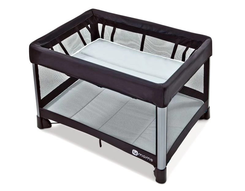 Манеж-кроватка для малыша Breeze 4moms, серый матрас