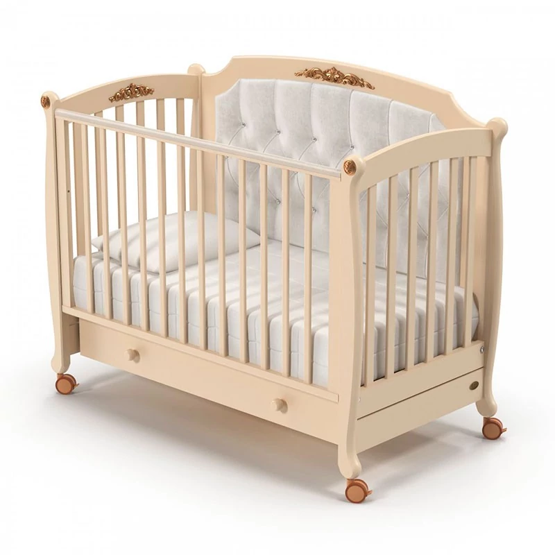 ​Кроватка для новорожденного на колесиках Nuovita Furore, слоновая кость