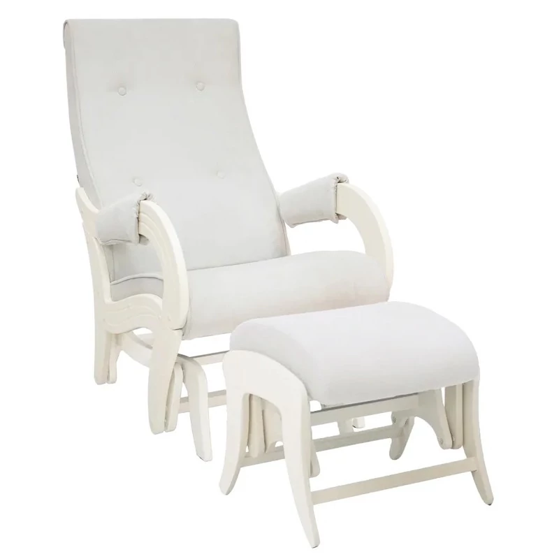 Кресло-глайдер для укачивания и кормления Milli Ice, Verona Light Grey