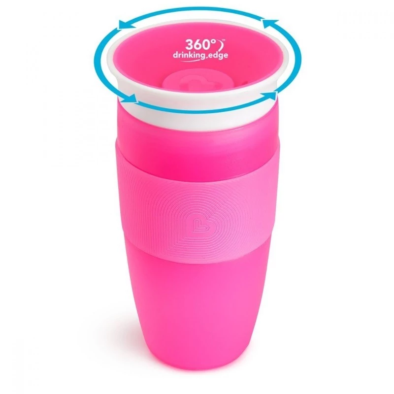 Чашка-поильник непроливайка от Munchkin 414 мл, 360°, розовый