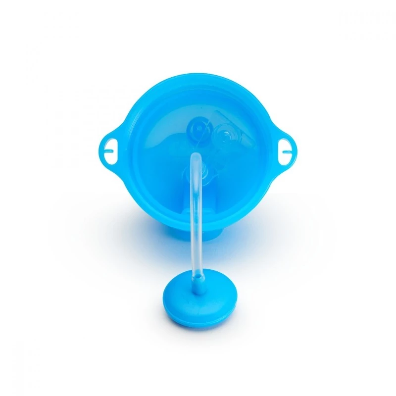 Поильник с силиконовой трубочкой синий​ 280 мл от Munchkin с системой закрывания Click Lock для малышей от года