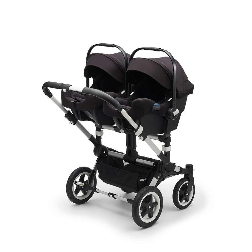 Коляска 2 в 1 Bugaboo для двойни Donkey 3 Twin Alu/Black/Red | Купить в СПб  в магазине Piccolo