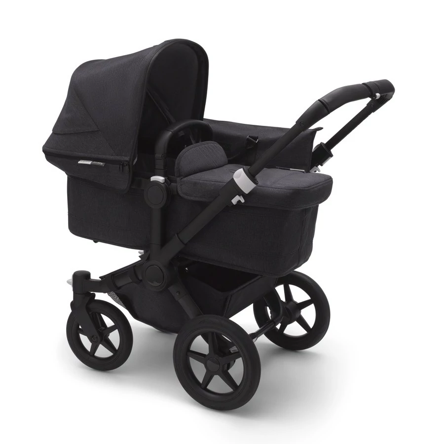 Коляска 2 в 1 Bugaboo Donkey 3 Twin для двойни Black/Washed Black Mineral  Complete | Купить в СПб в магазине Piccolo