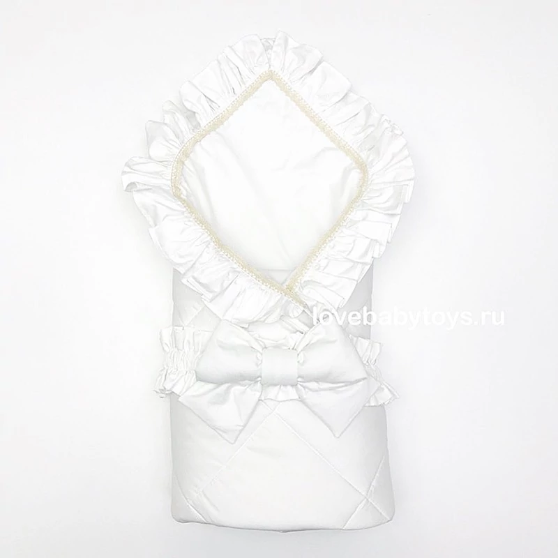 Детское стеганое одеяло для новорожденных из коллекции Белая сказка размером 110 х 110 см от LoveBabyToys