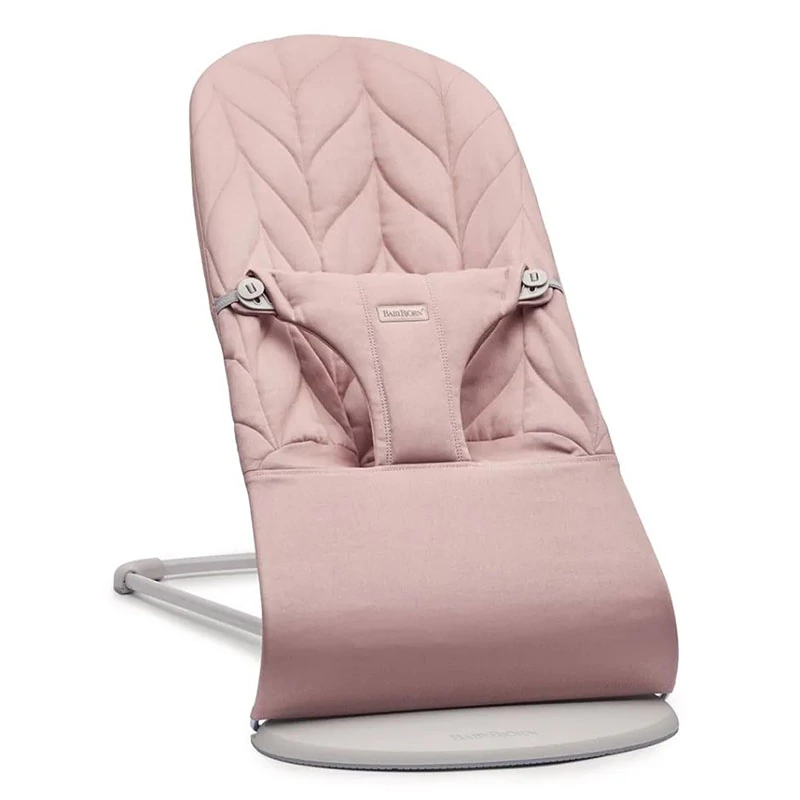 Кресло-шезлонг BabyBjorn Bliss Cotton Пыльно-розовый, лепесток