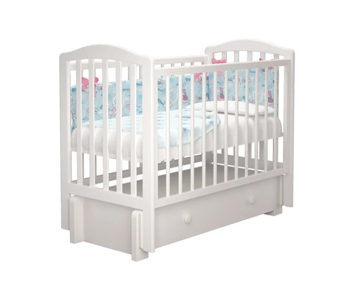 Купить белую детские кроватки для новорожденных в СПб"Piccolo" серия Milano, белая? Можгинский лесокомбинат