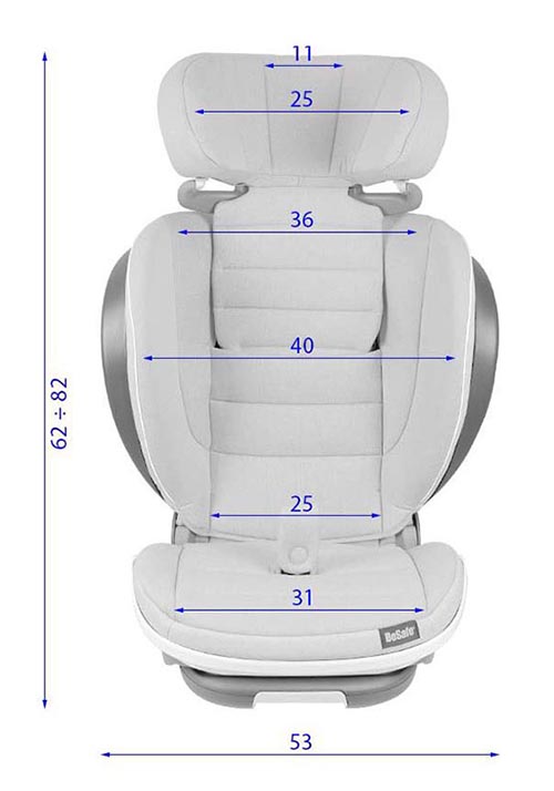 Детское автокресло группы 2,3, от 15 до 36 кг BeSafe Zi Flex Fix i-Size 