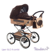 Детская модульная коляска 2 в 1 Reindeer Leather Brown&Beige (коричневый+бежевый), SLC 9201