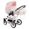 Коляска для ребенка 2 в 1 Reindeer Wiklina W5101 на раме с поворотными колёсами City, Pink&Print (розовый с рисунком)