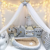 Балдахин на детскую кроватку для Новорожденного в комплекте с держателем и двойным креплением из коллекции "Серебрянная луна"