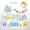 Комплект бортиков (бамперов) в овальную кроватку Новорожденному "Цветные сны" из 10 предметов