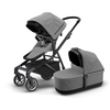 ​Детская коляска-трансформер 2 в 1 Thule Sleek +  Bassinet​, Grey Melange on Black