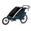 Спортивная коляска-трансформер для близнецов Thule Chariot Cross Duo, Majolica Blue