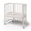 Белая приставная детская кроватка-трансформер для новорожденных Bebo Bali