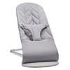Кресло-шезлонг для новорожденного BabyBjorn Bliss Cotton Светло-серый, лепесток