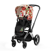 Прогулочная коляска Cybex Priam IV, FE Spring Blossom light, рама Chrome Black