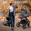 Sweet Baby коляска 3в1 SBL Massimo, цвет Grey - общий вид