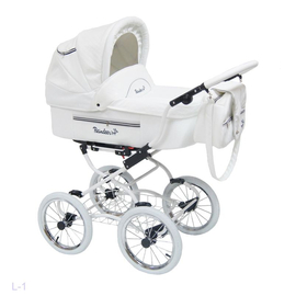 Детская модульная коляска 2 в 1 Reindeer Lily L1101 рама Prestige, White (белый)