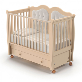 Детская кроватка для новорожденных с продольным маятником Nuovita Affetto, слоновая кость