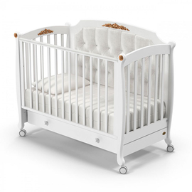 ​Кроватка для новорожденного на колесиках Nuovita Furore, белый
