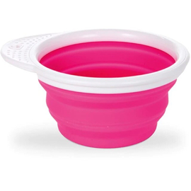 Складная дорожная тарелочка с крышкой от Munchkin в розовом цвете
