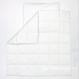 Детское стеганое одеяло для новорожденных из коллекции Белая сказка размером 110 х 110 см от LoveBabyToys