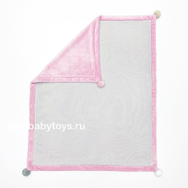 Детский плед для новорожденных от LoveBabyToys размером 100 х 80 см розового цвета