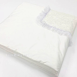 Детское одеяло для новорожденных из коллекции Белая сказка размером 108 х 108 см от LoveBabyToys
