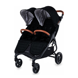 Детская прогулочная коляска для двойни и погодок Valco Вaby Snap Duo Trend (Валко Беби Снап Дуо), цвет черный (Night)
