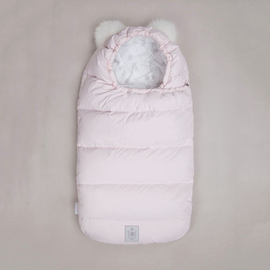 Пуховый зимний конверт с помпонами для новорожденного Наследник Выжанова, светло-розовый