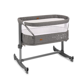 Детская приставная кроватка-колыбель для новорожденных Accanto Vicino, Серый