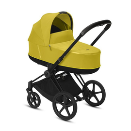 Детская коляска для новорожденных 1 в 1 Cybex Priam Lux 2020, Mustard Yellow  на раме Matt Black