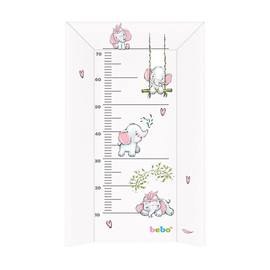 Пеленальная доска с изголовьем для новорожденного на кроватку Bebo Слоник розовый 80 см