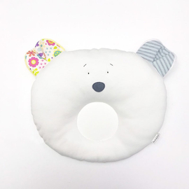 Детская ортопедическая подушка для новорожденных Мишка от LoveBabyToys разноцветный размером 24 х 27 см
