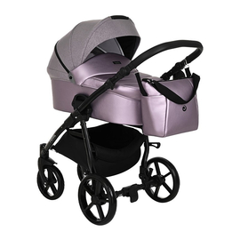 Детская коляска 2 в 1 Tutis Novo, кожа Lavender Metalic/Grey Reflective Print