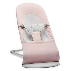 Кресло-шезлонг для новорожденных BabyBjorn Balance Cotton Jersey светло-розовый с серым