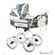 Детская модульная коляска 2 в 1 Reindeer Lily L5101 рама Prestige, белый + абстрактный принт
