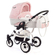 Детская коляска 3 в 1 Reindeer Wiklina W5101 на раме с поворотными колёсами City, Pink&Print (розовый с рисунком)