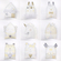 Комплект бортиков-подушек (высокие бамперы) в кроватку Новорожденному "Белая Сказка" состоит из 9 предметов.