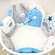 Комплект бортиков (бамперов) в круглую кроватку Новорожденному "Мой принц" из 7 предметов